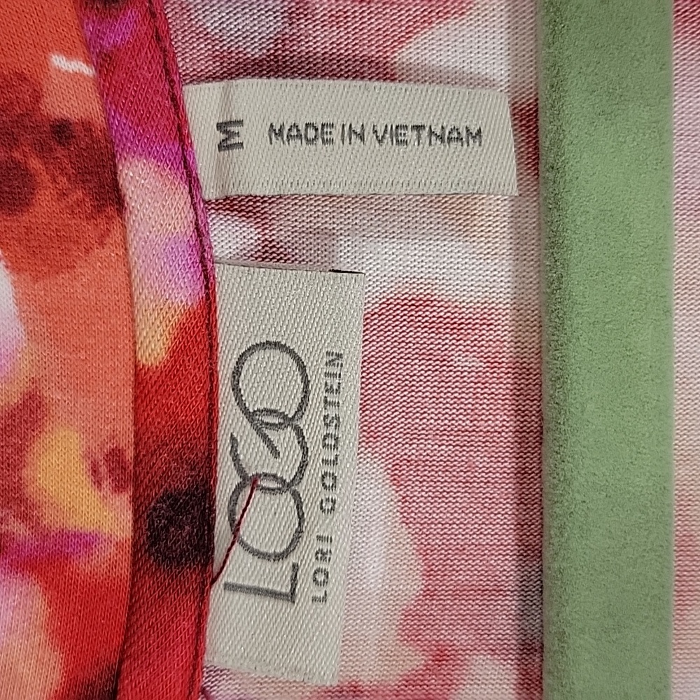 LOGO By Lori Goldstein Abstract Floral Long Tunic Size M - Picture 2 of 8